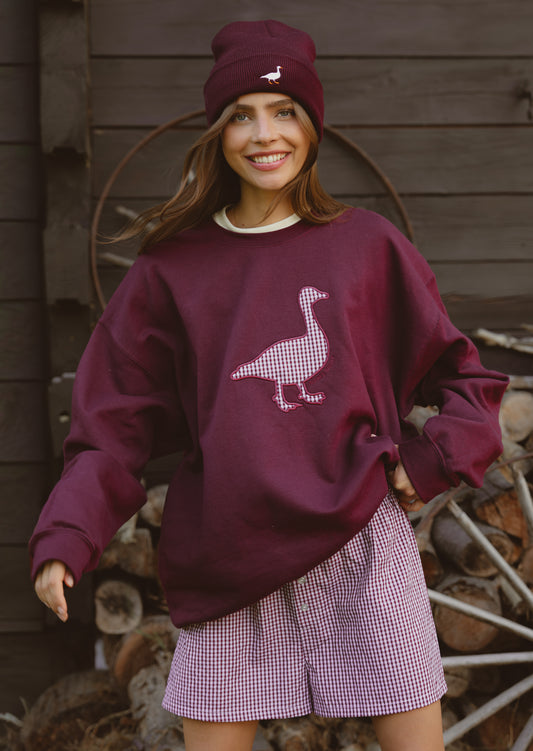 Goose Sweatshirt - Burgundy