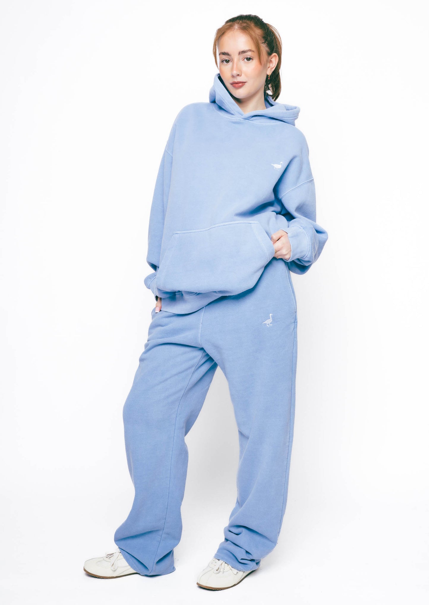 Goose Straight Leg Joggers - Washed Blue