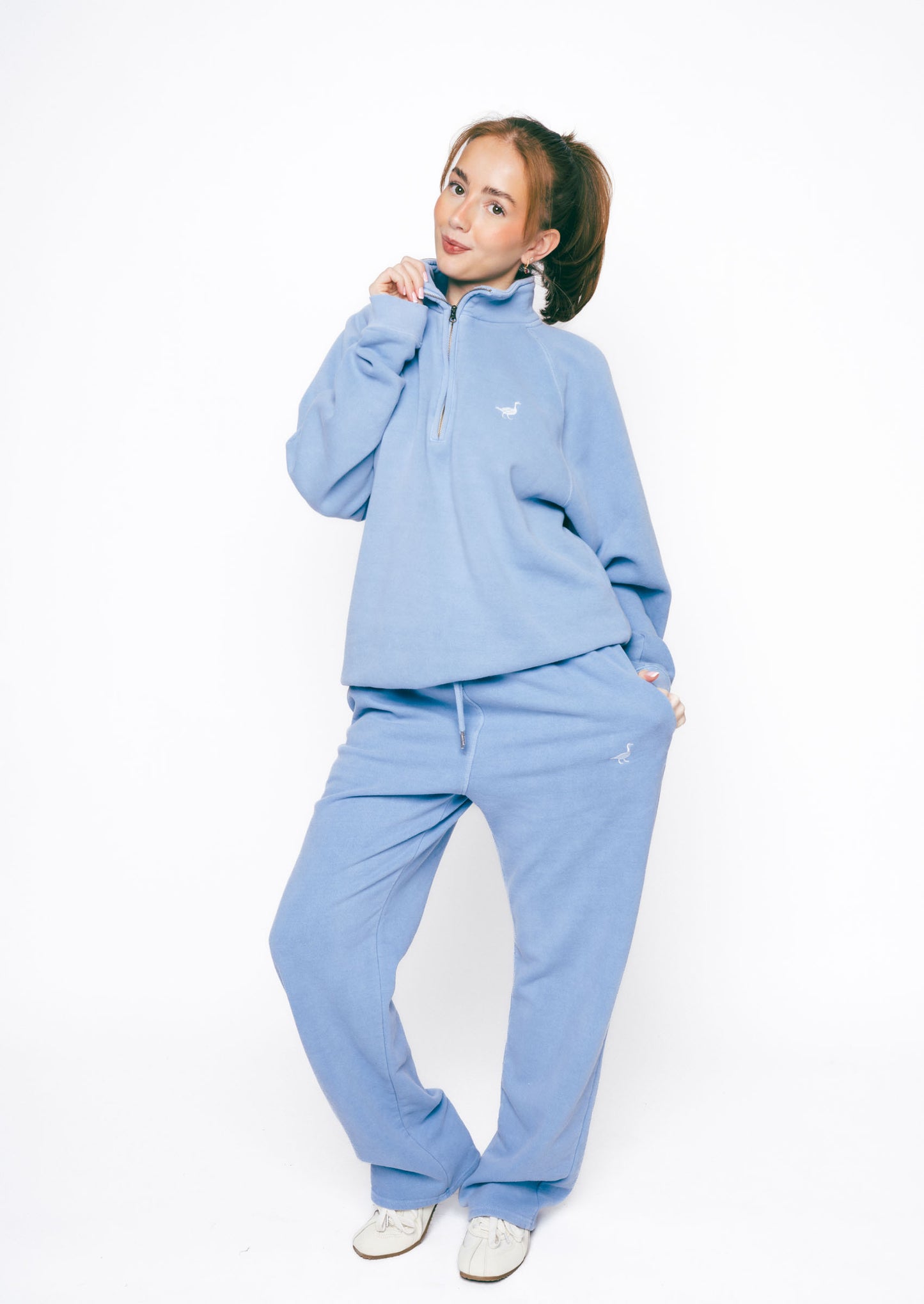 Goose Straight Leg Joggers - Washed Blue