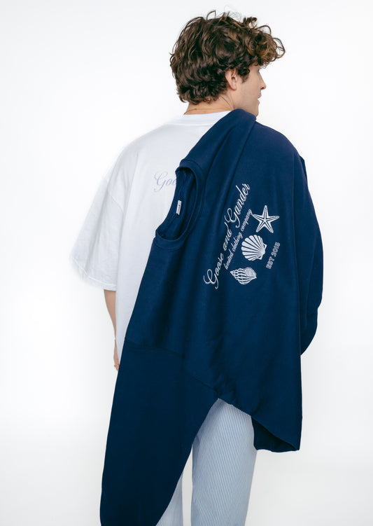 Nautical Print Sweatshirt - Navy