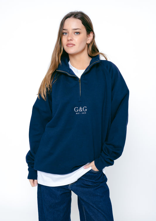 Timeless 1/4 Zip Fleece - Navy