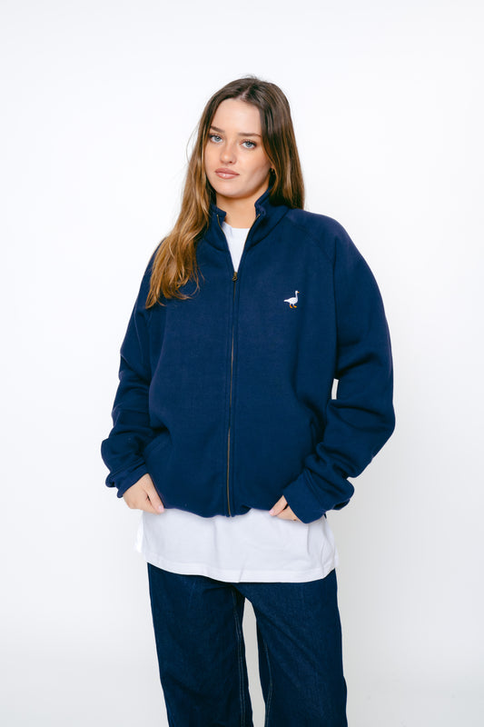 Goose Full-Zip Sweatshirt - Navy