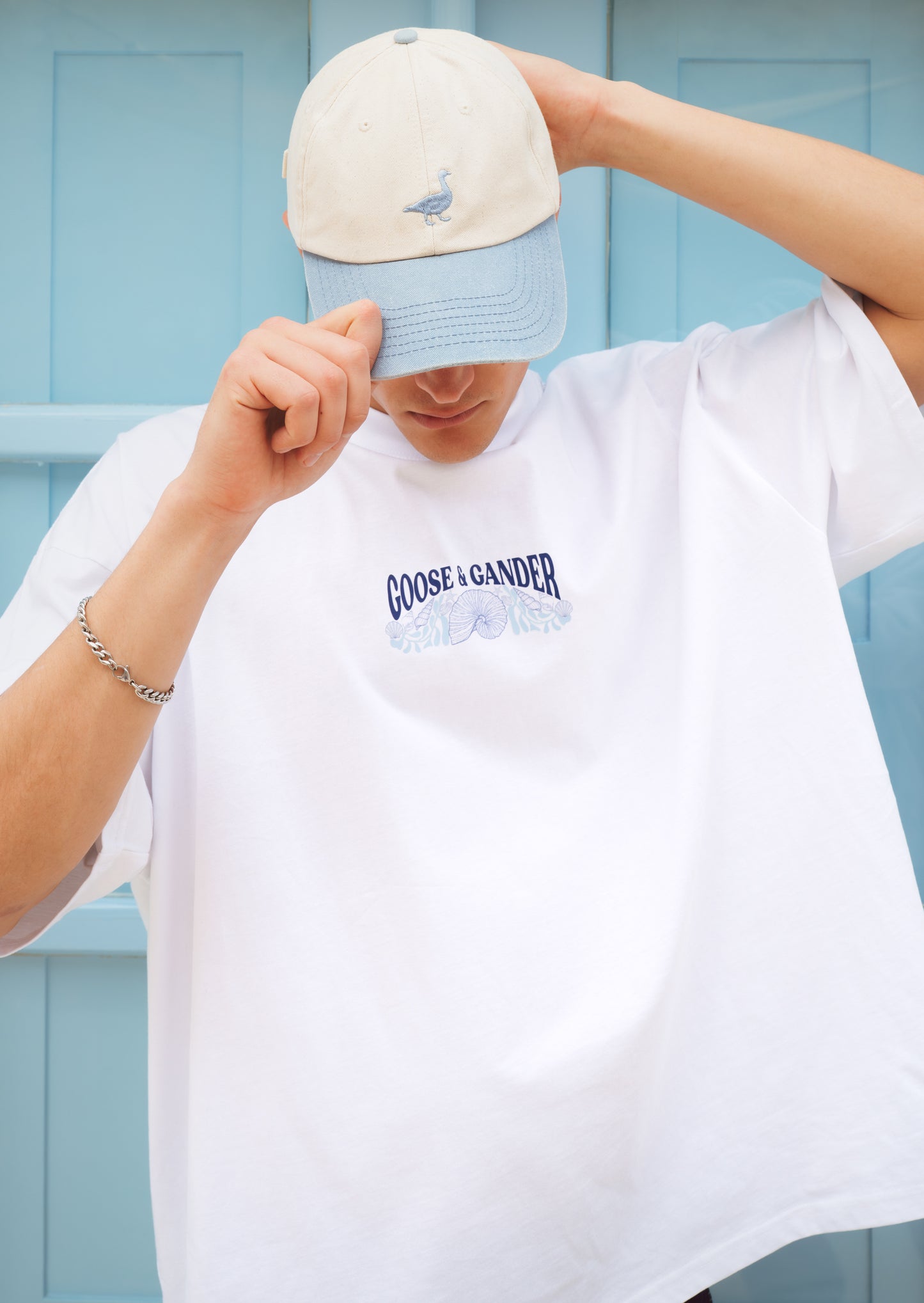 Goose Two-Tone Cap - Vintage Blue/White