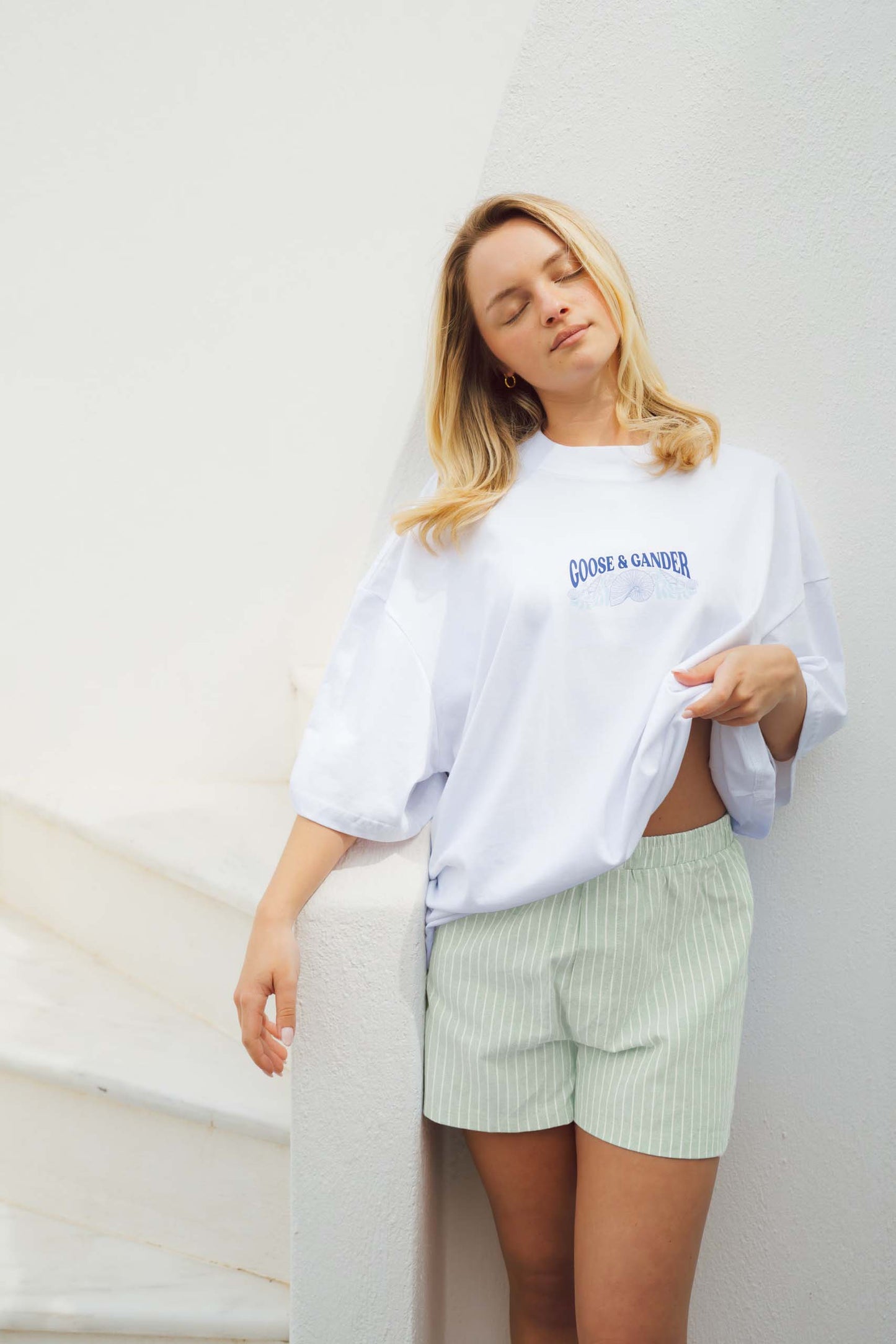 Coastal Stripe Short - Sage