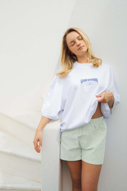 Coastal Stripe Short - Sage