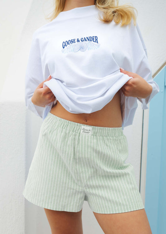 Coastal Stripe Short - Sage