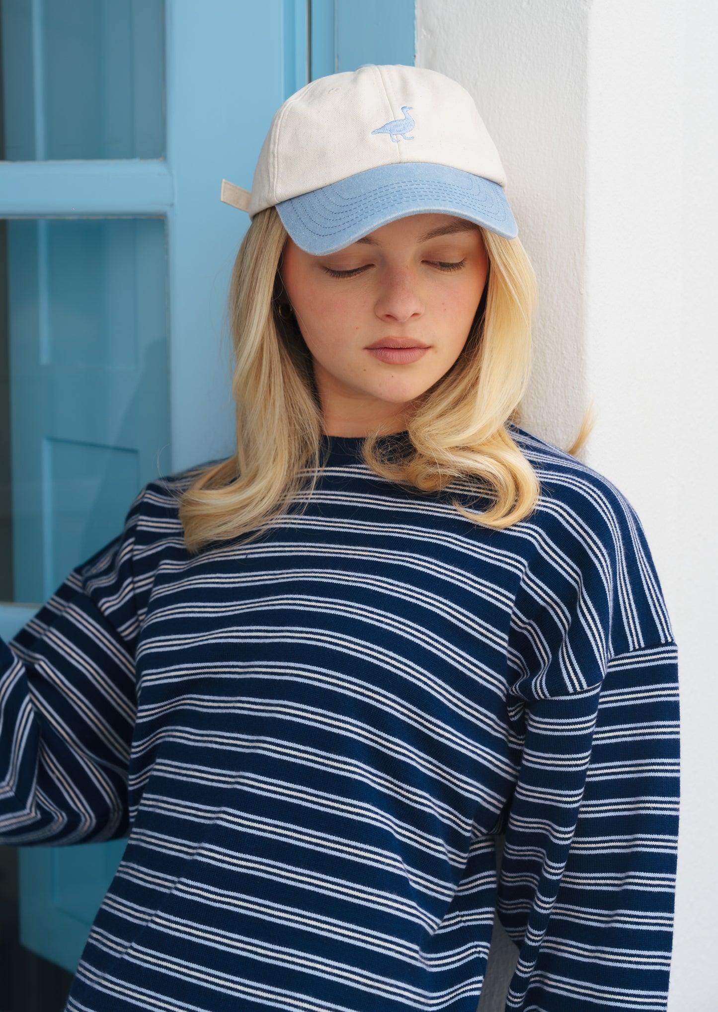 Goose Two-Tone Cap - Vintage Blue/White