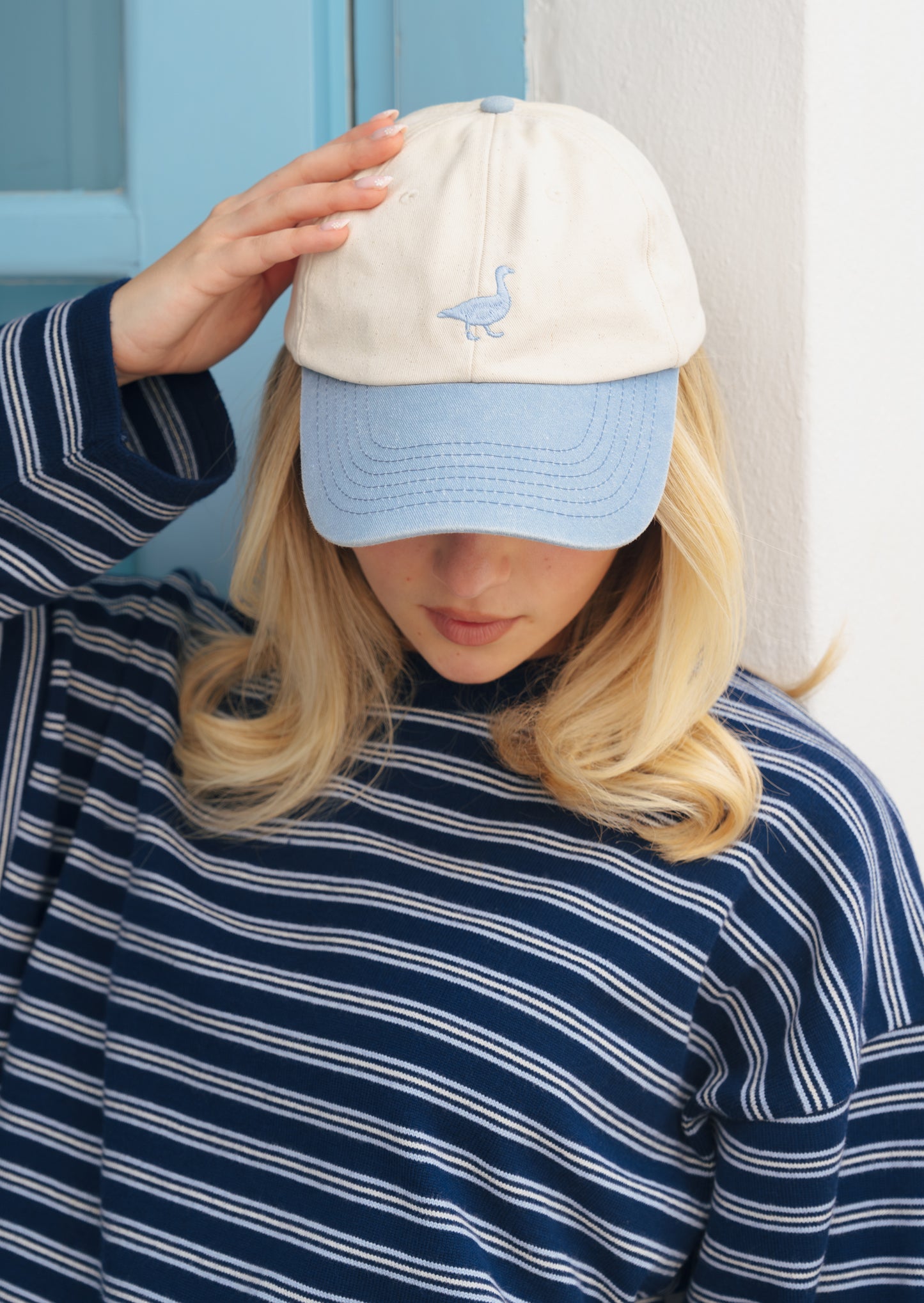 Goose Two-Tone Cap - Vintage Blue/White