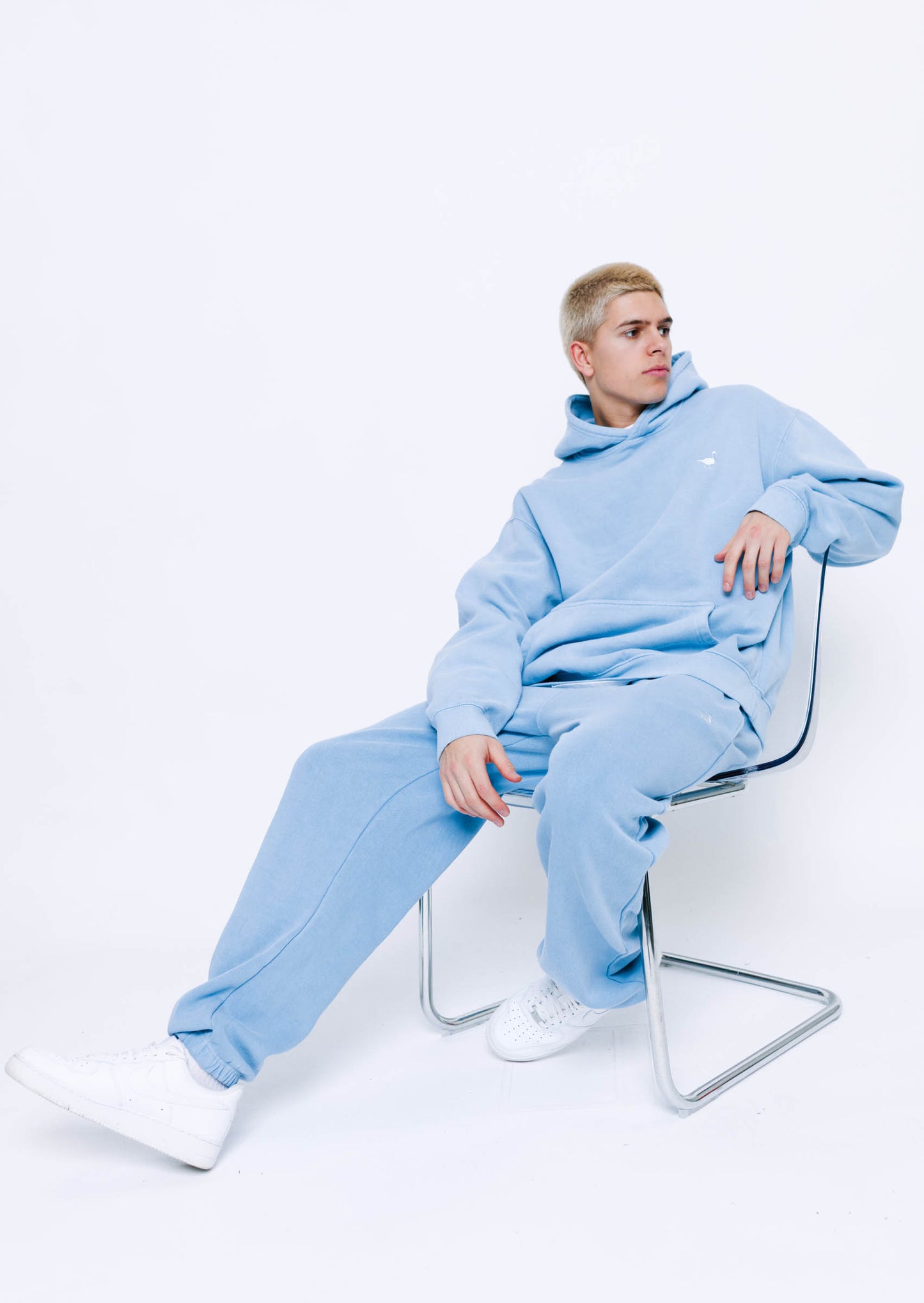 Goose Cuffed Joggers - Washed Blue