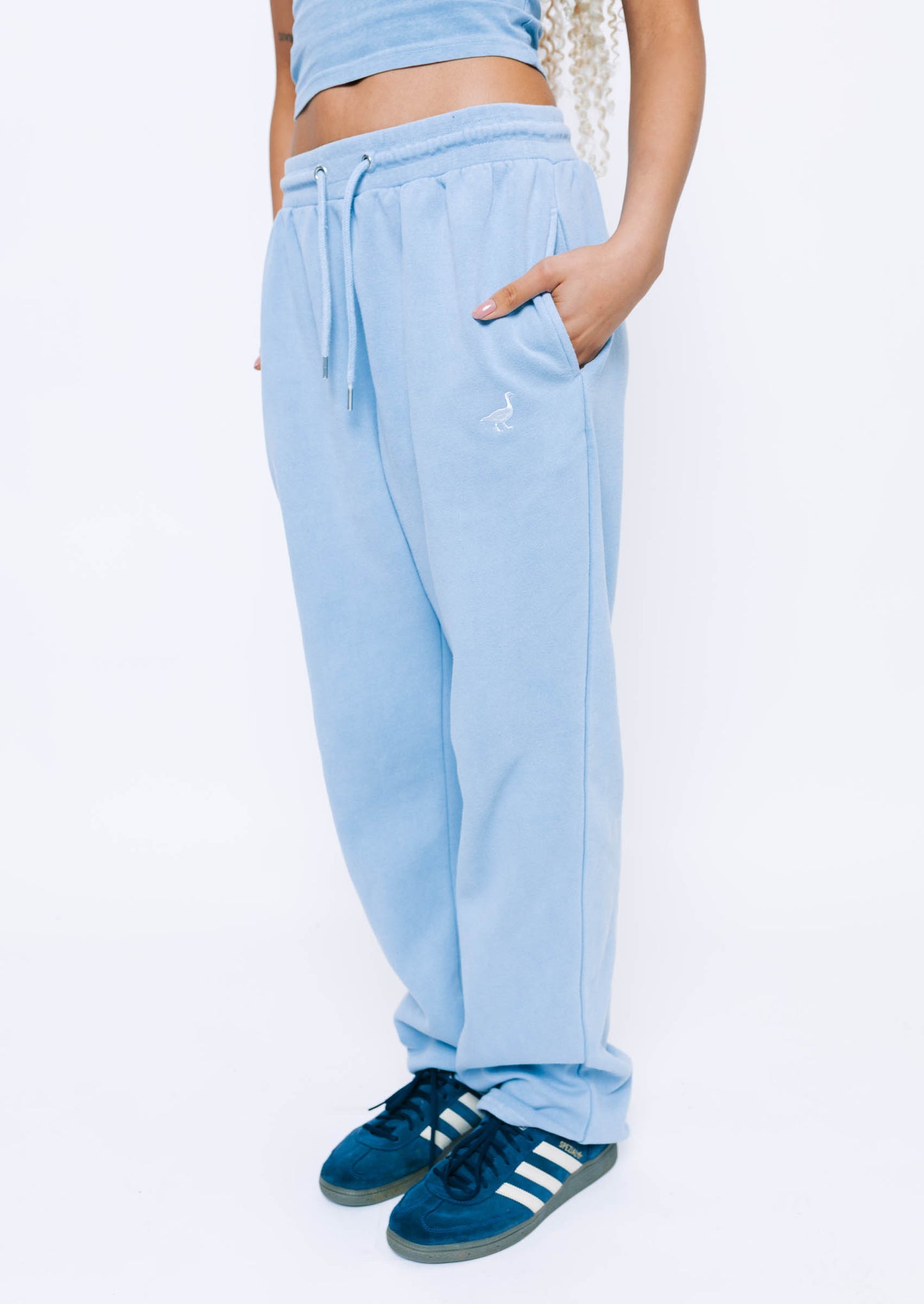 Goose Straight Leg Joggers - Washed Blue