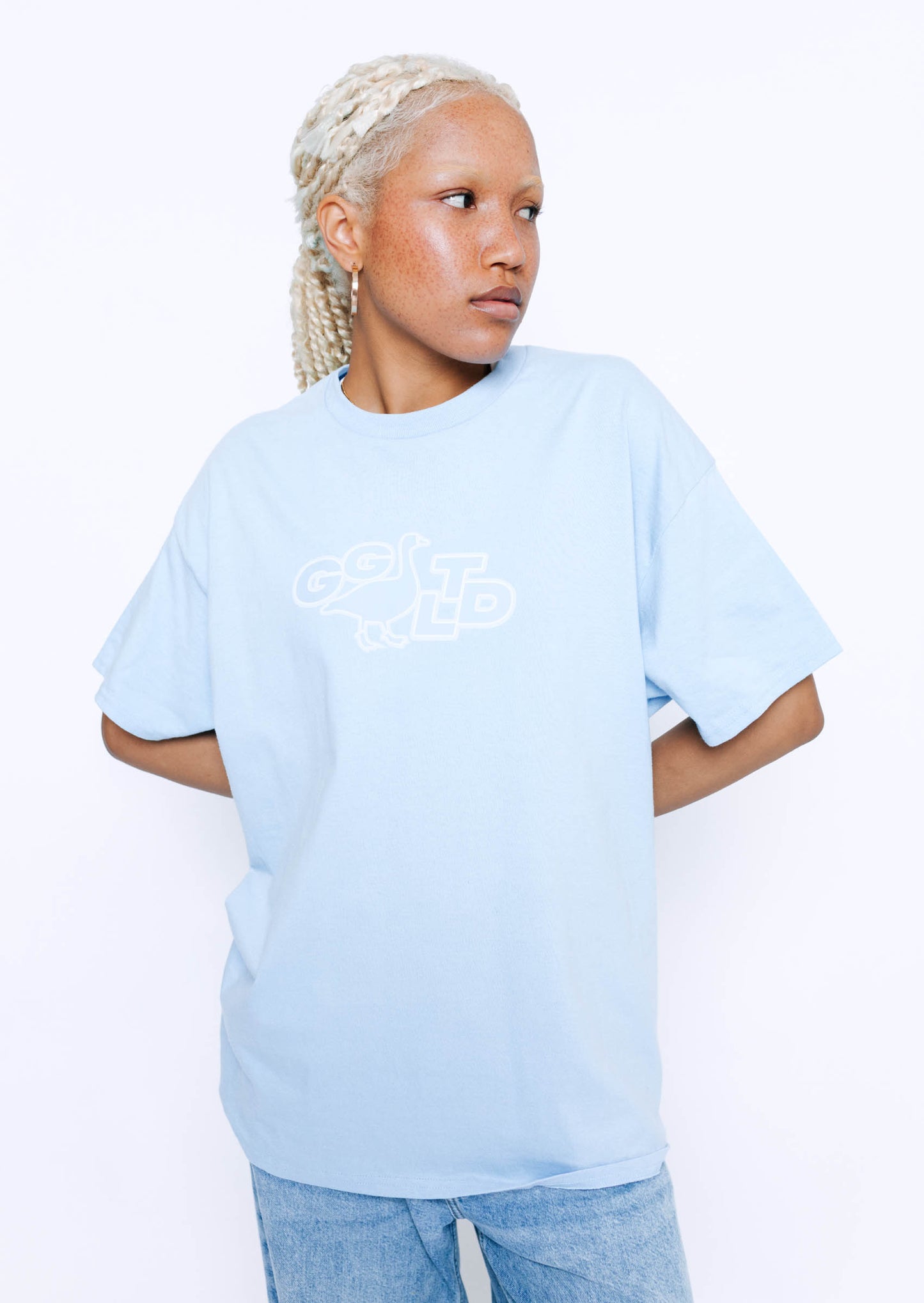 GGLTD Print Tee - Baby Blue
