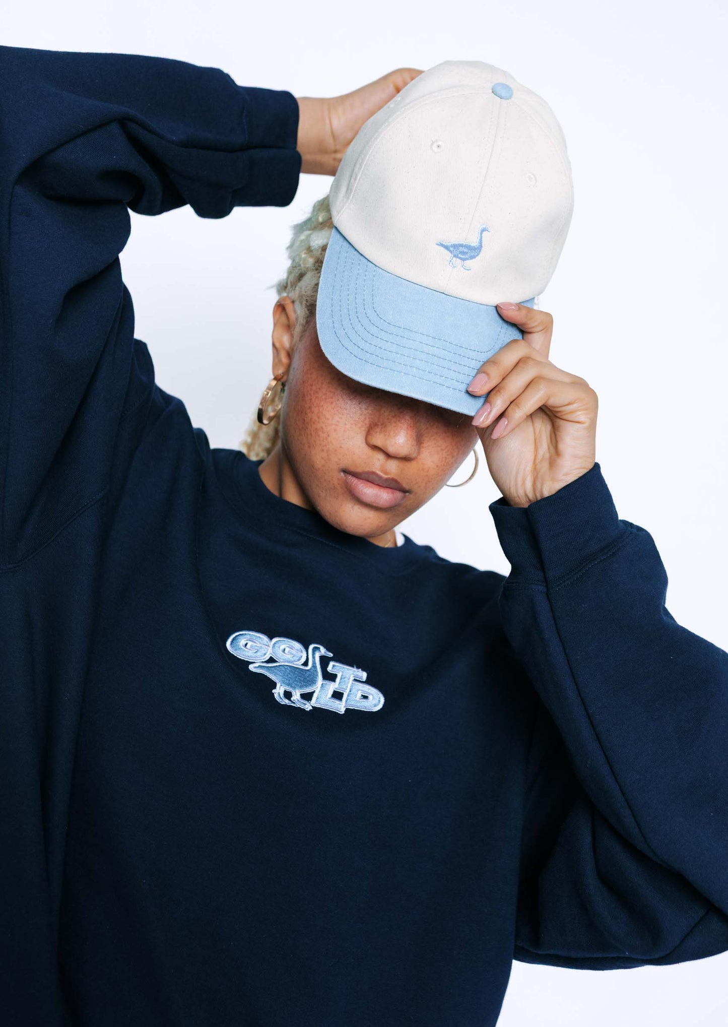 Goose Two-Tone Cap - Vintage Blue/White