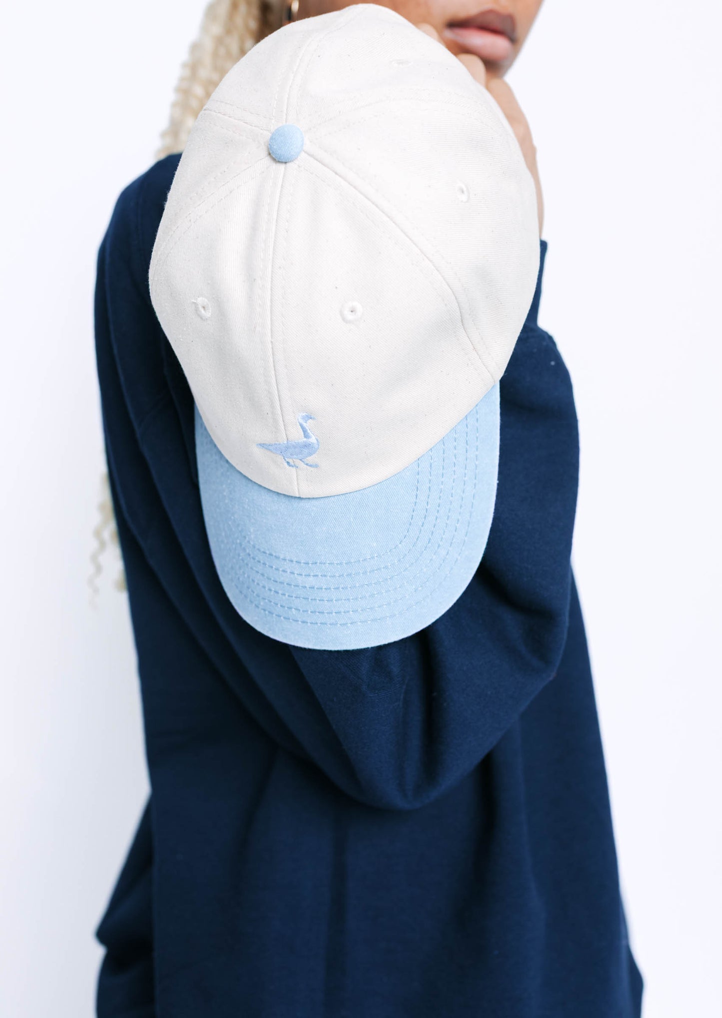 Goose Two-Tone Cap - Vintage Blue/White