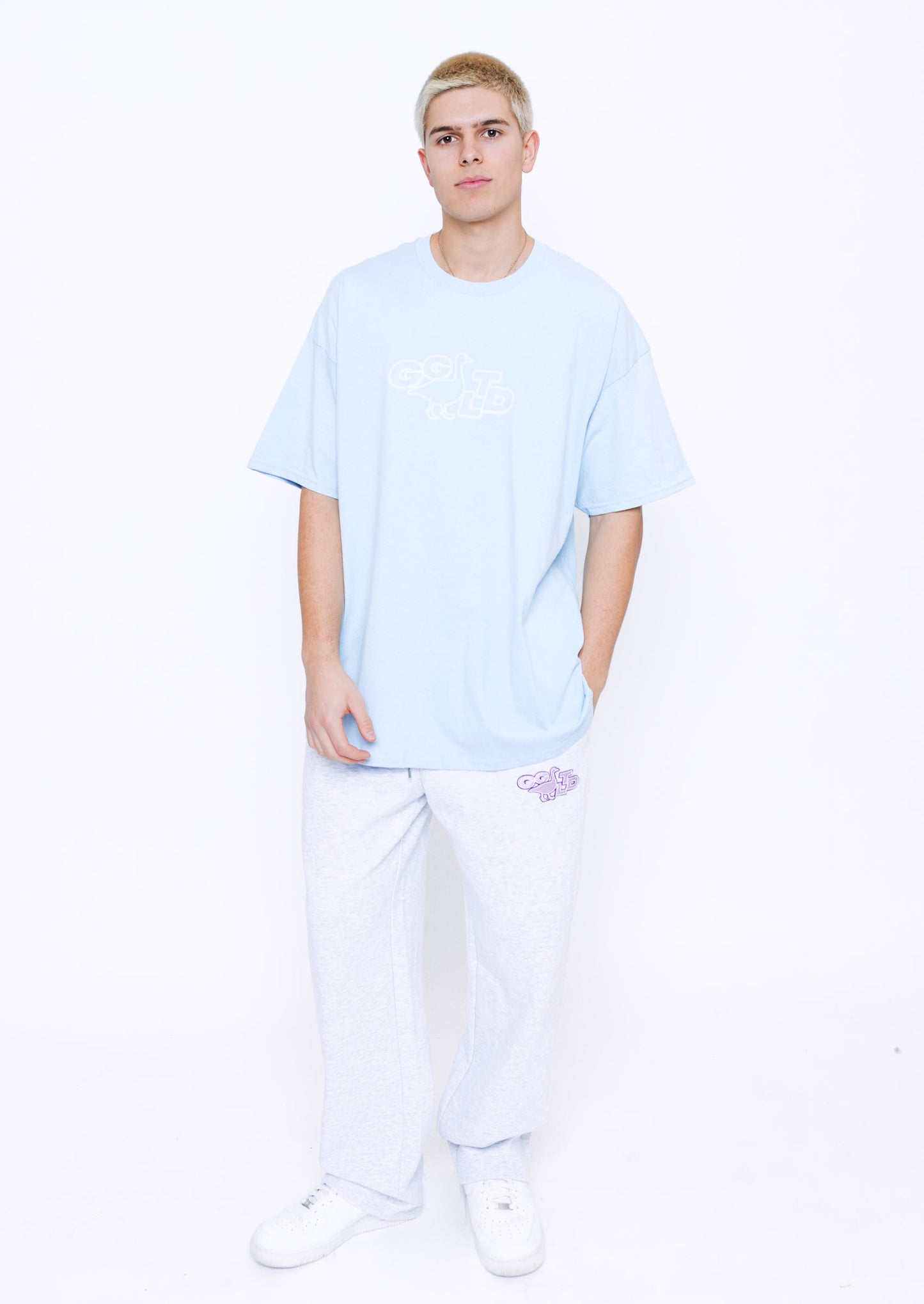 GGLTD Print Tee - Baby Blue