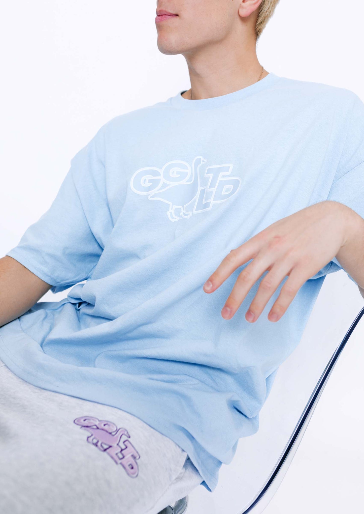 GGLTD Print Tee - Baby Blue