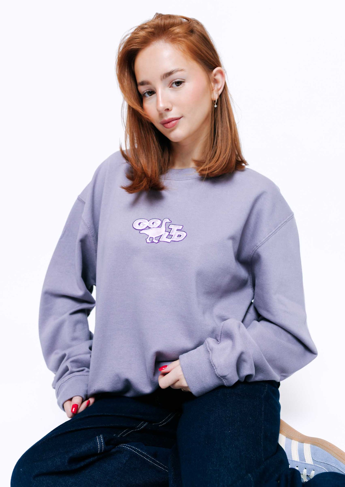 GGLTD Embroidered Sweatshirt - Dusty Lilac