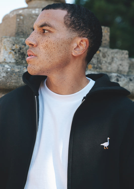Goose Full-Zip Hoodie - Black