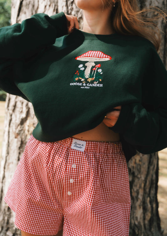 Toadstool Sweatshirt - Forest Green