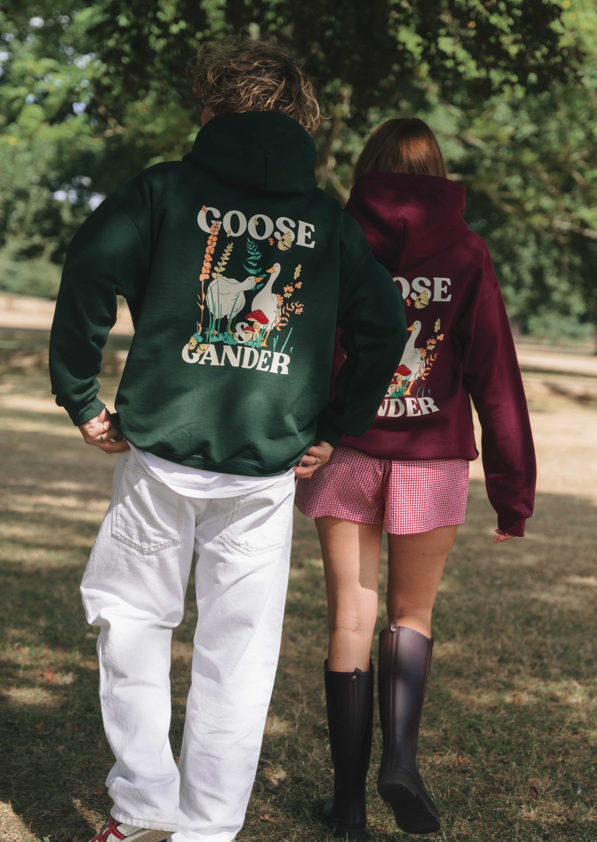 Woodland Goose Hoodie - Forest Green
