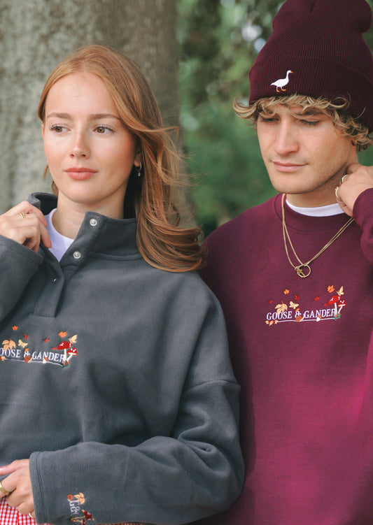 Woodland Cropped Fleece - Charcoal