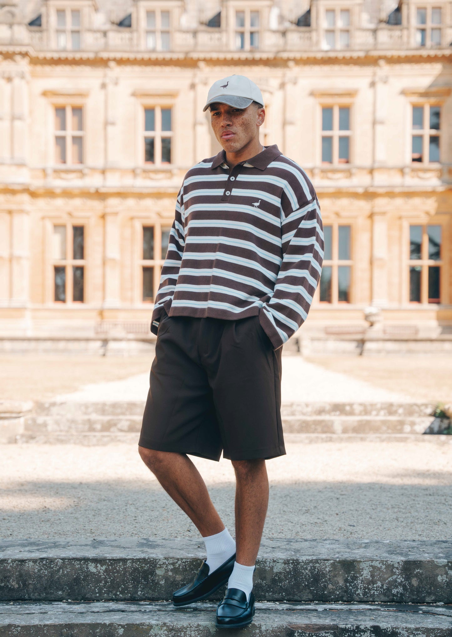 Goose Knitted Rugby Top - Chocolate