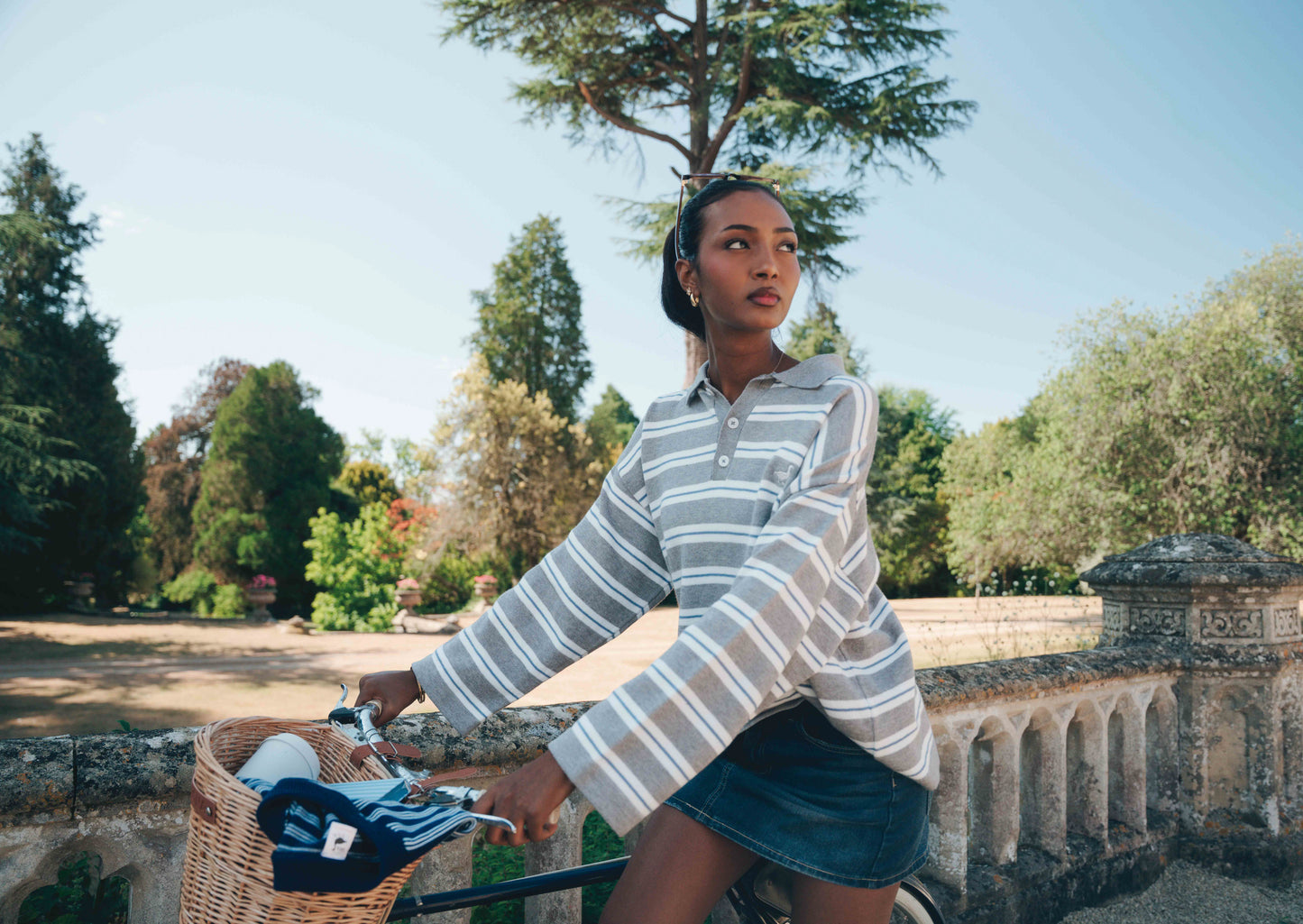 Goose Knitted Rugby Top - Grey