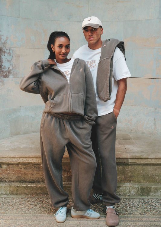Goose Cuffed Joggers - Washed Brown