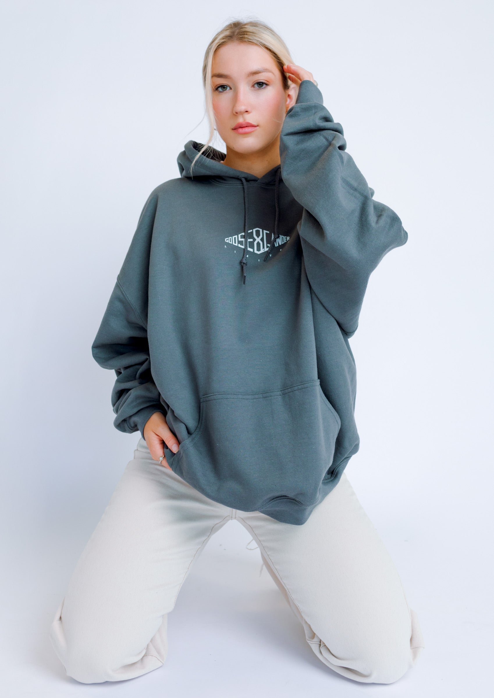 Unisex Charcoal Grey Diamond Hoodie Goose and Gander