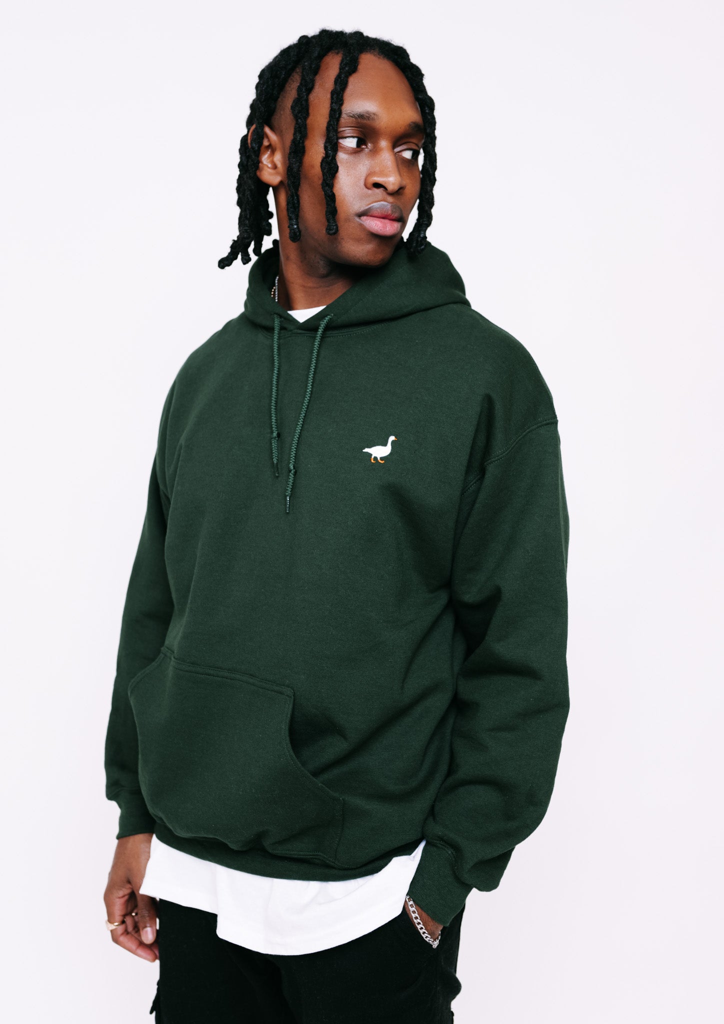 Unisex Forest Green Goose Hoodie