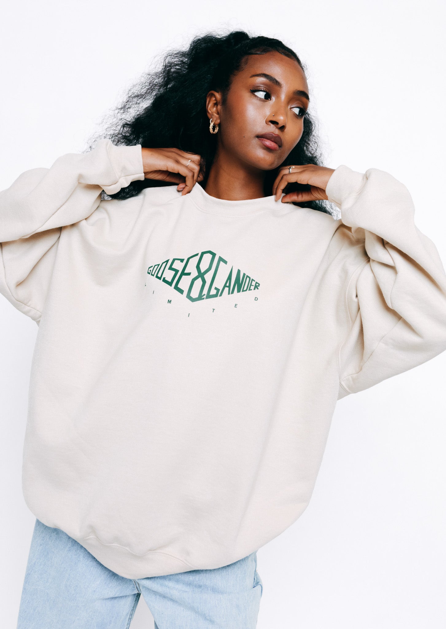 Goose and gander white sweatshirt hot sale