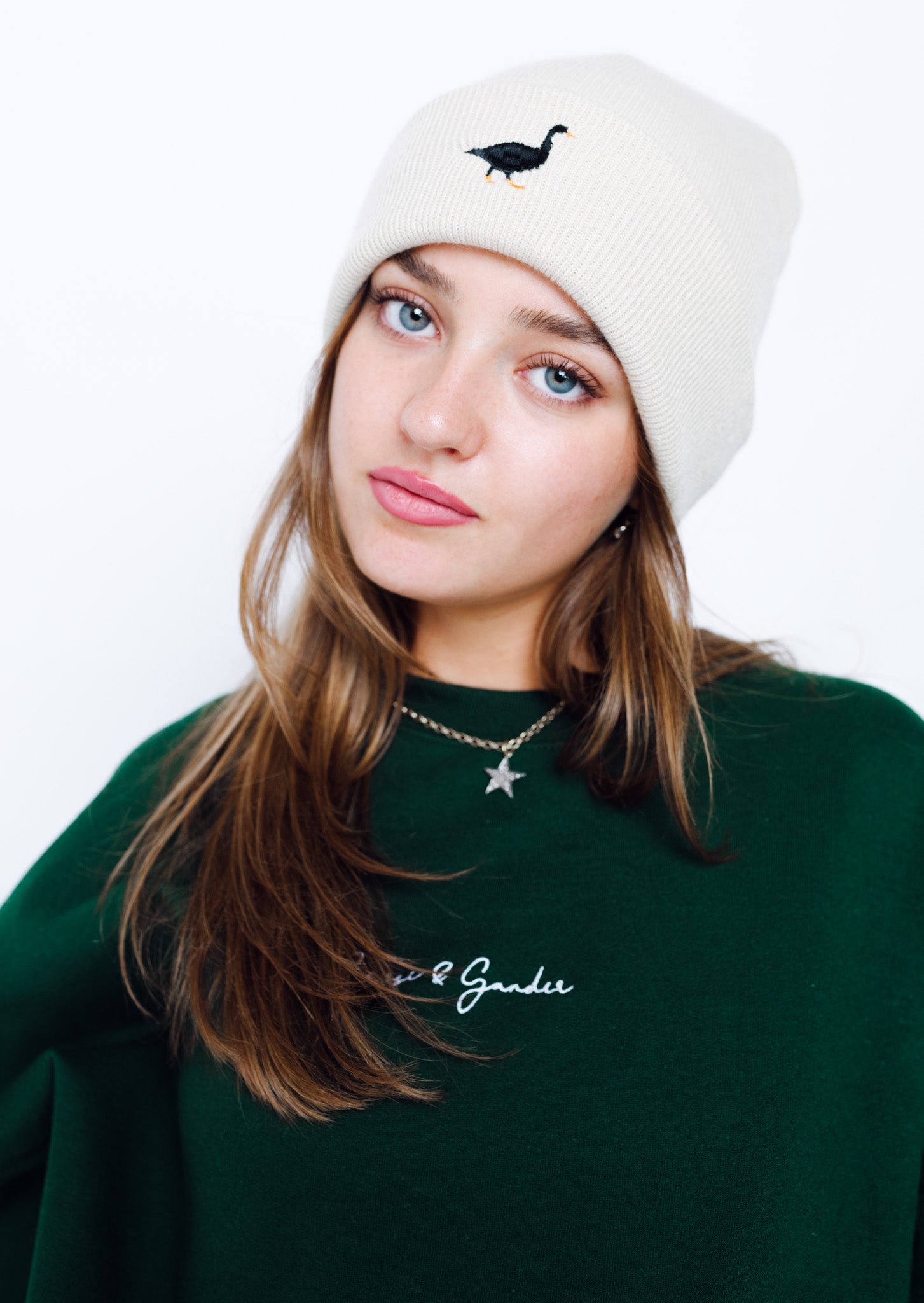 Unisex Goose Beanie Sand Goose Gander unisex-goose-beanie-sand-goose-gander