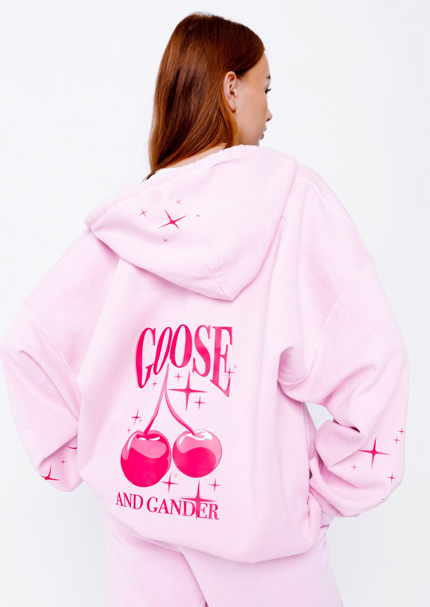 Pink 2024 zip hoodie