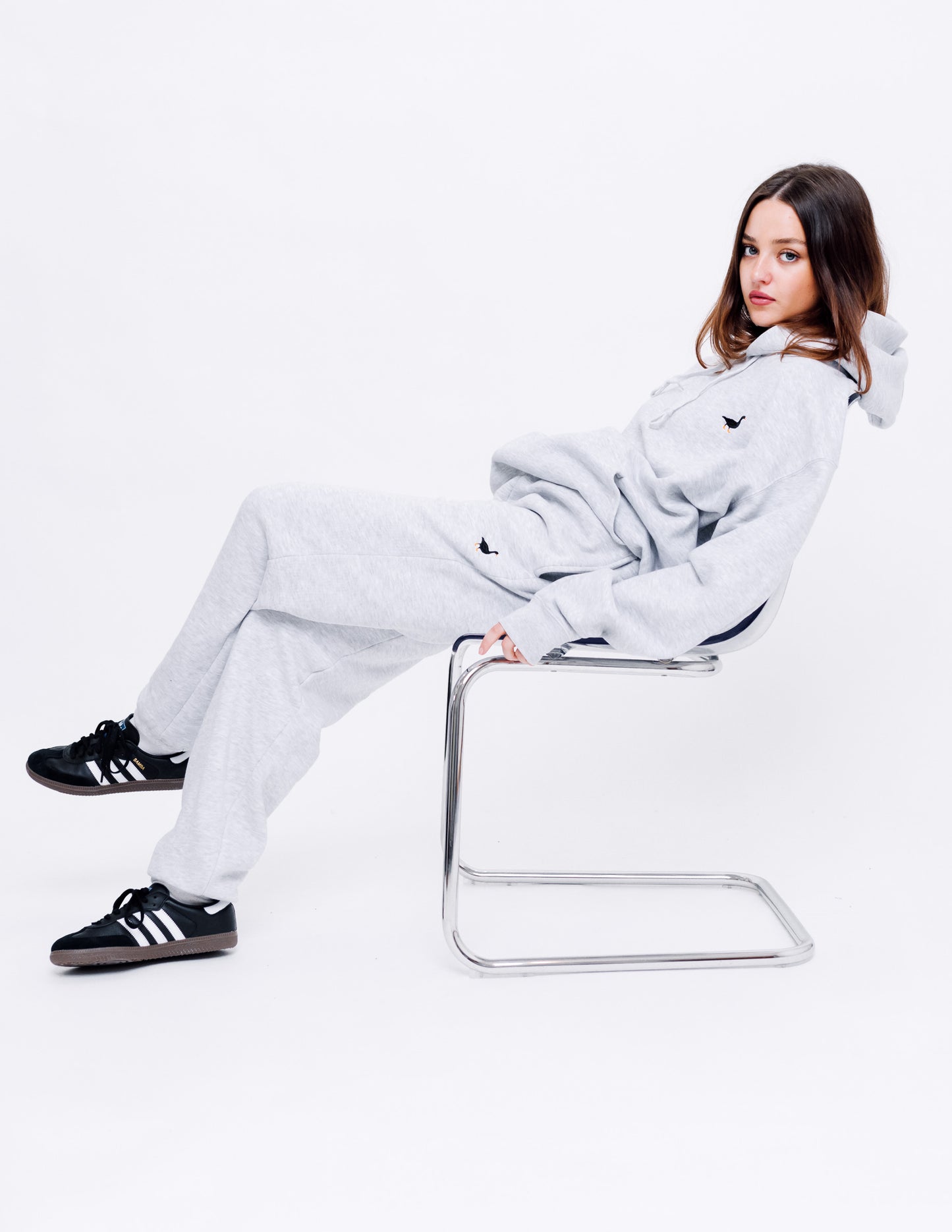 Unisex Premium Goose Classic Fit Joggers - Ash Grey