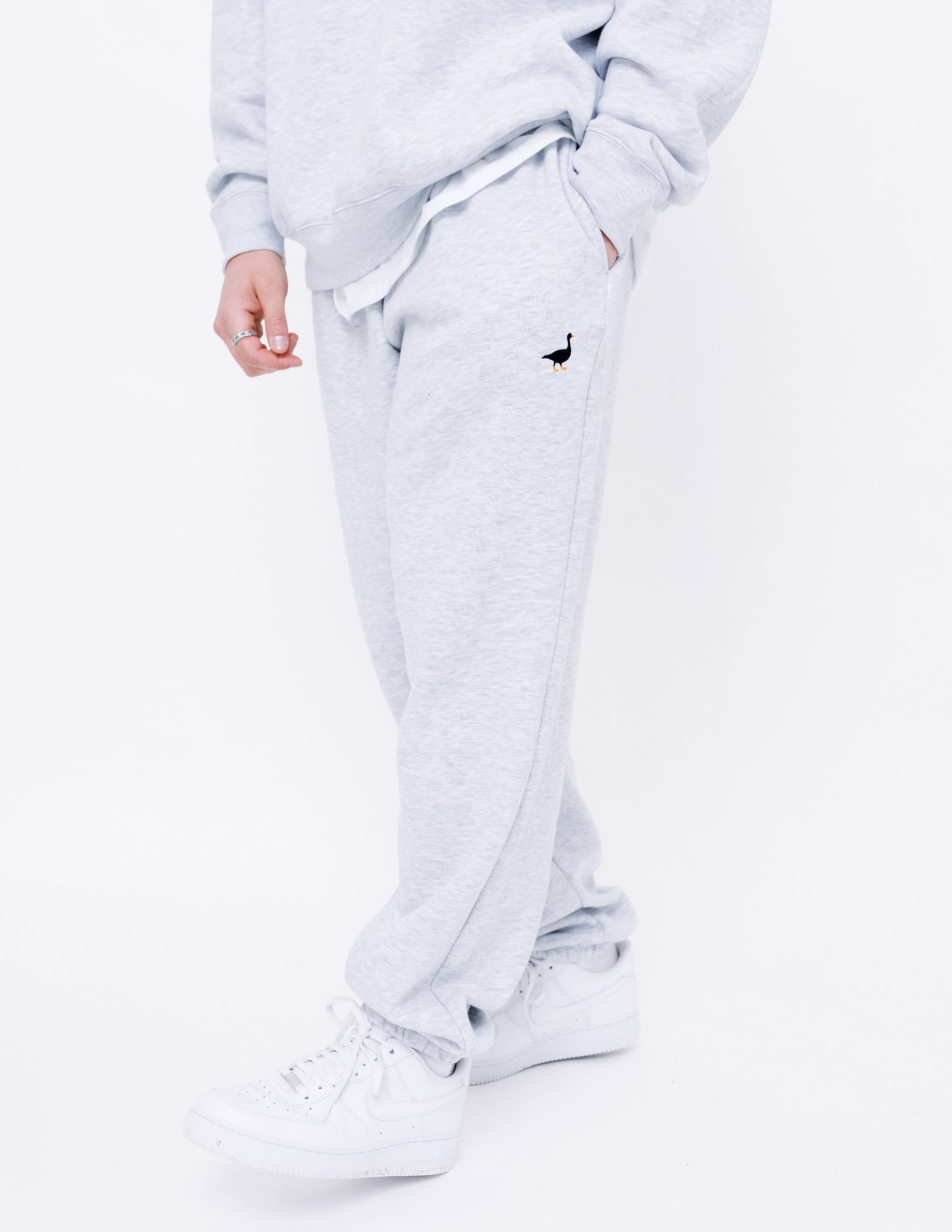 Unisex Premium Goose Classic Fit Joggers - Ash Grey