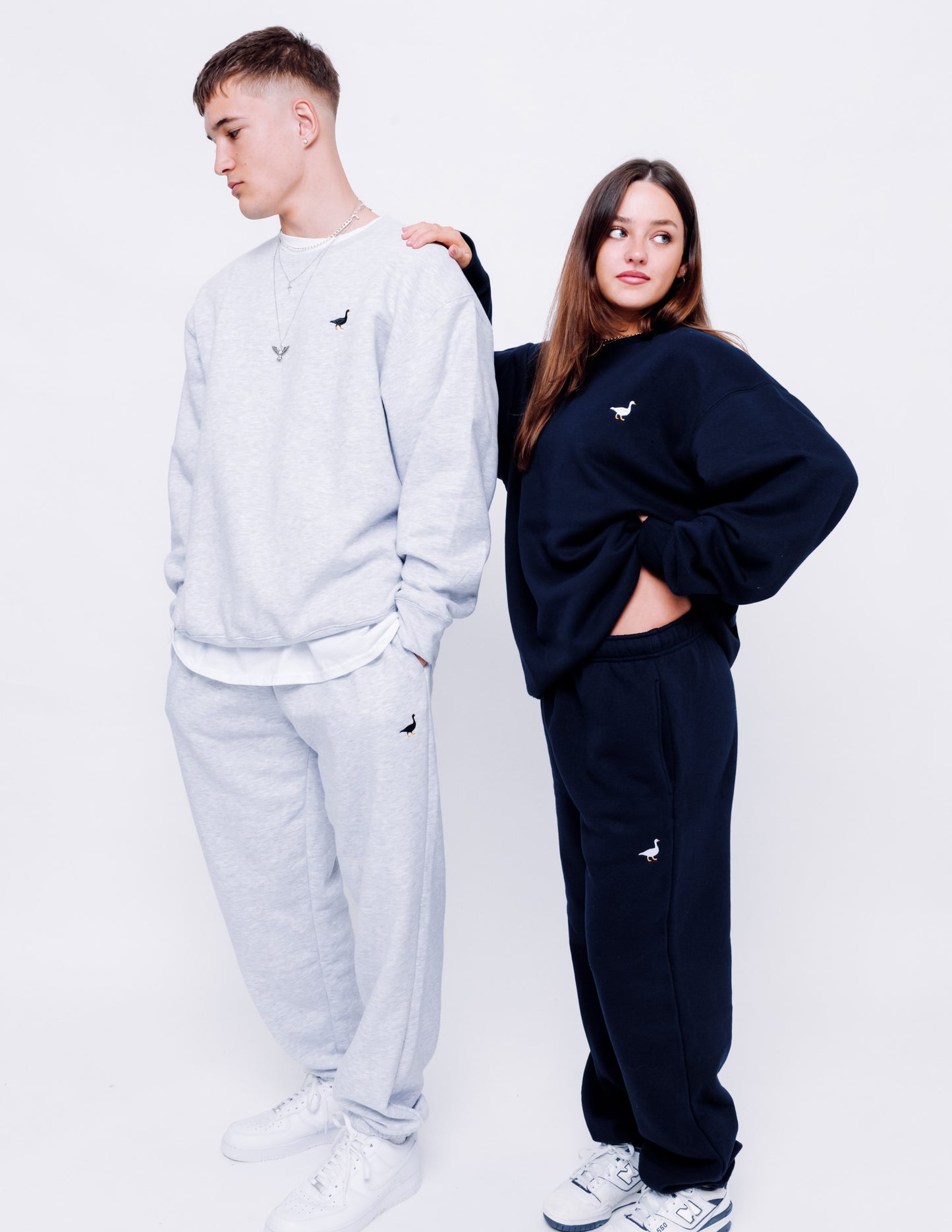 Unisex Premium Goose Classic Fit Joggers - Ash Grey