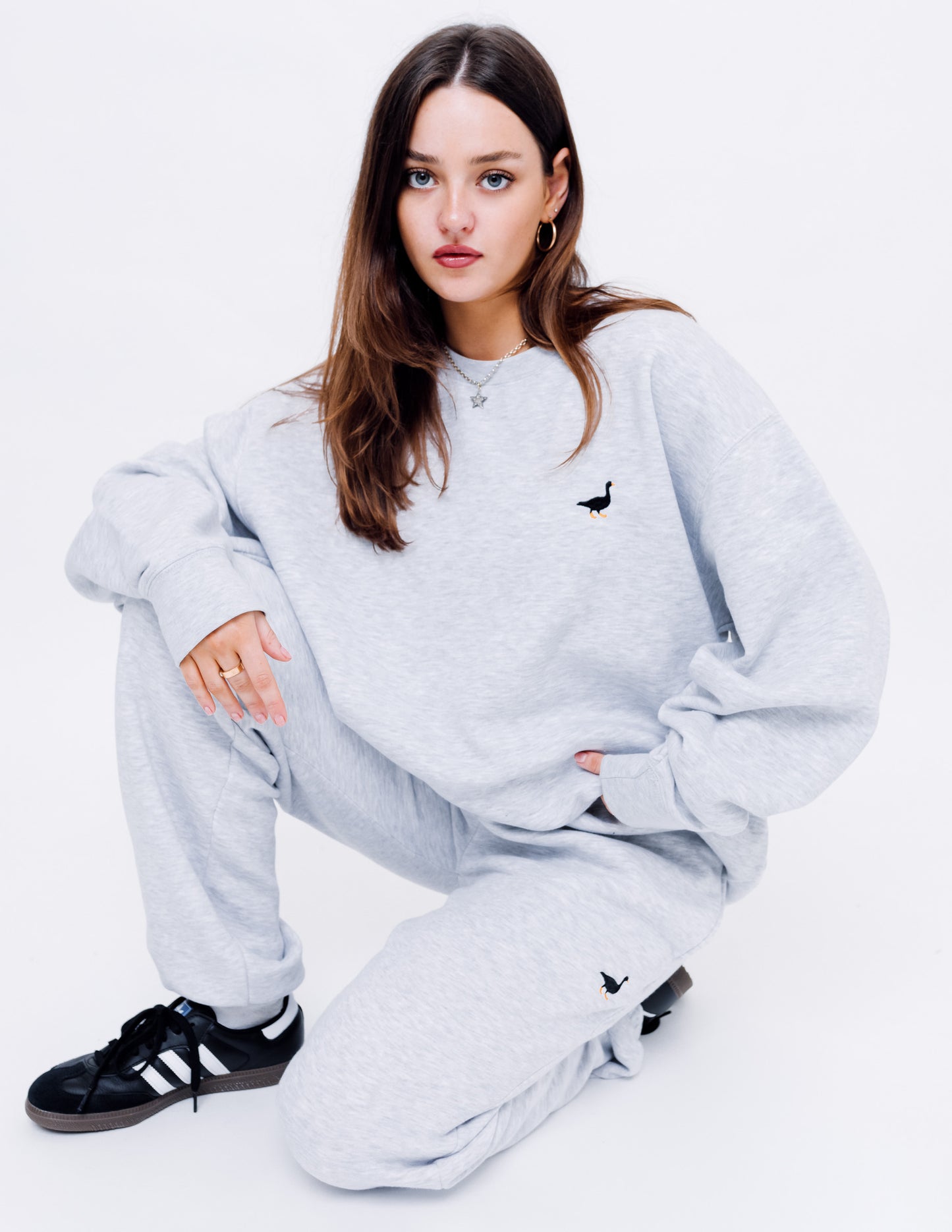 Unisex Premium Goose Classic Fit Joggers - Ash Grey