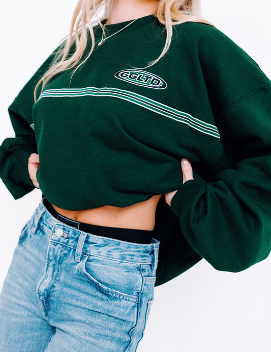 Unisex Goose League Ribbon Sweat - Forest Green