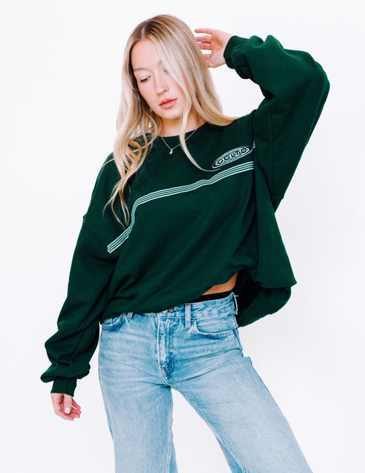 Unisex Goose League Ribbon Sweat - Forest Green