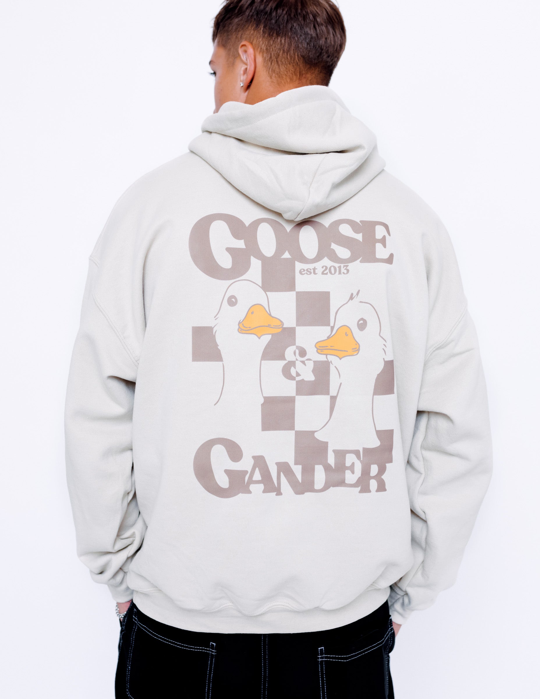 Goose and gander white hoodie sale