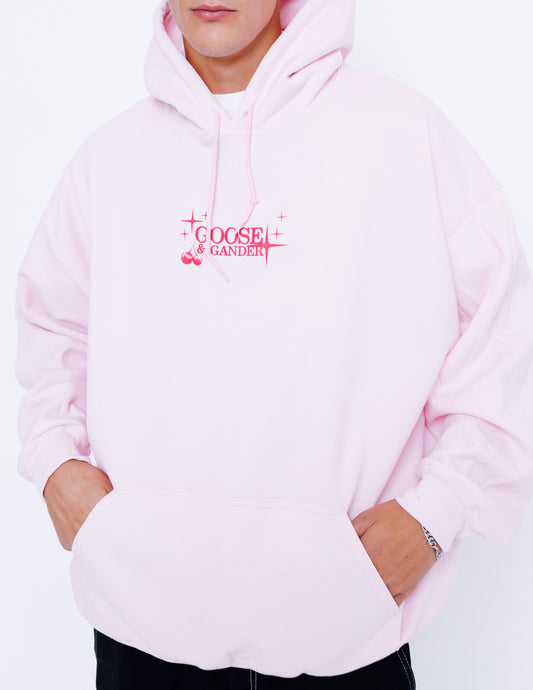 Unisex Baby Pink Cherry Hoodie