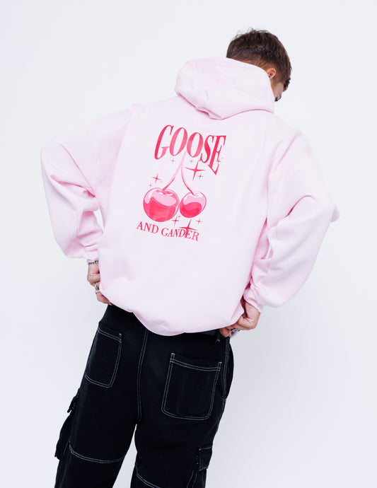 Unisex Baby Pink Cherry Hoodie