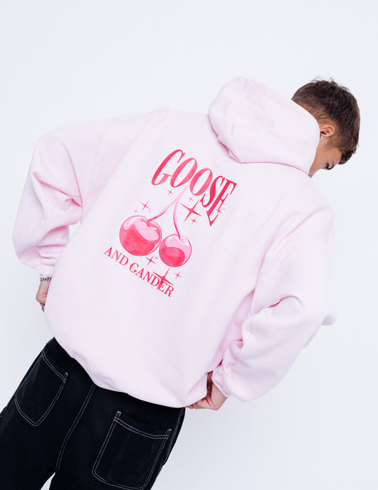 Unisex Baby Pink Cherry Hoodie