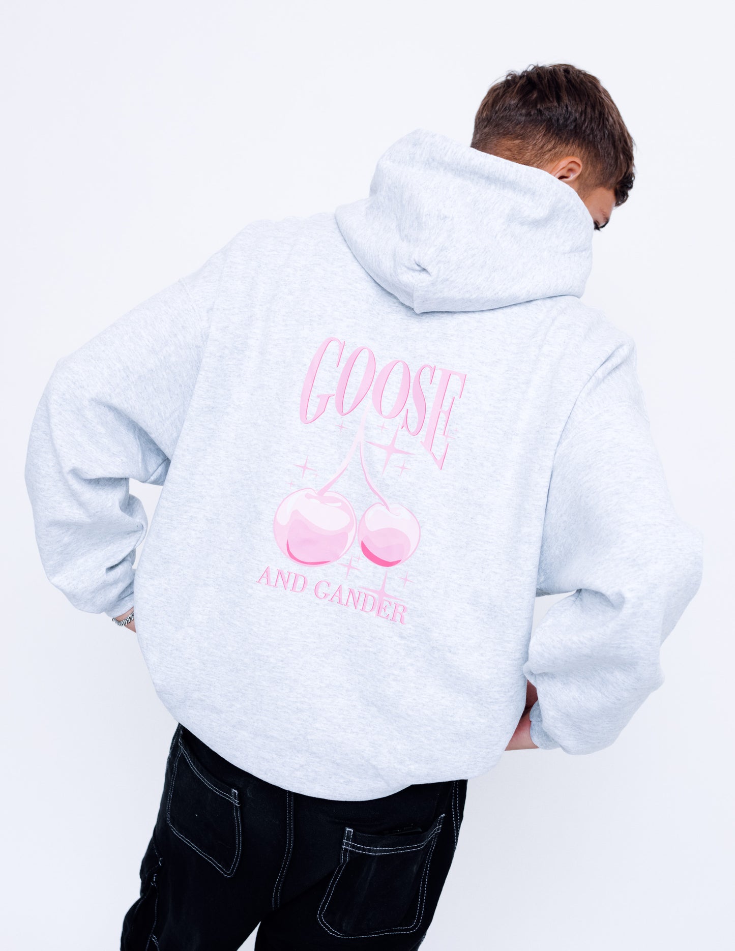 Unisex Ash Grey Cherry Hoodie