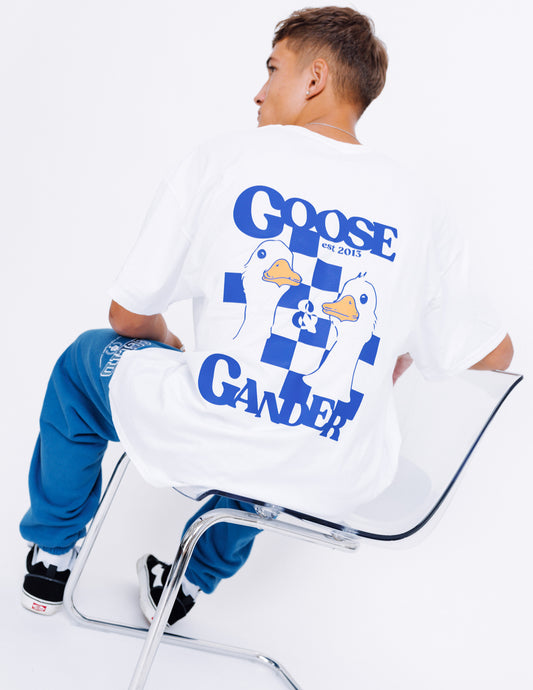 Unisex Royal Blue Goose Gambit Tee - White