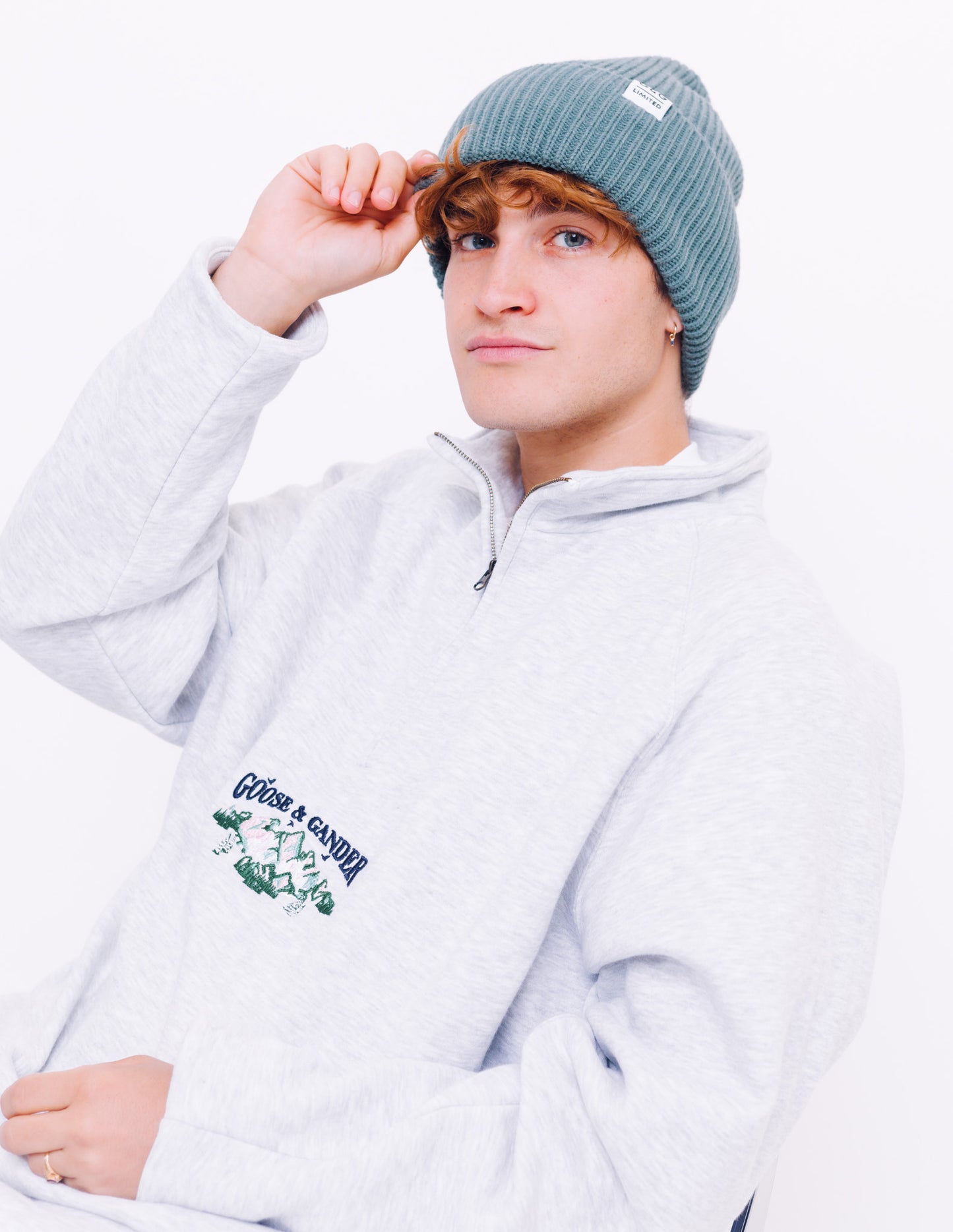 Unisex Tag Beanie - Marine Green