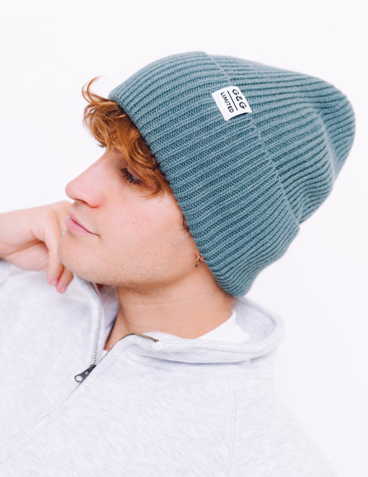 Unisex Tag Beanie - Marine Green