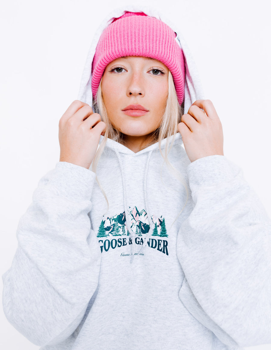 goosefeet gear pullover Unisex Mountain Hoodie - Ash Grey
