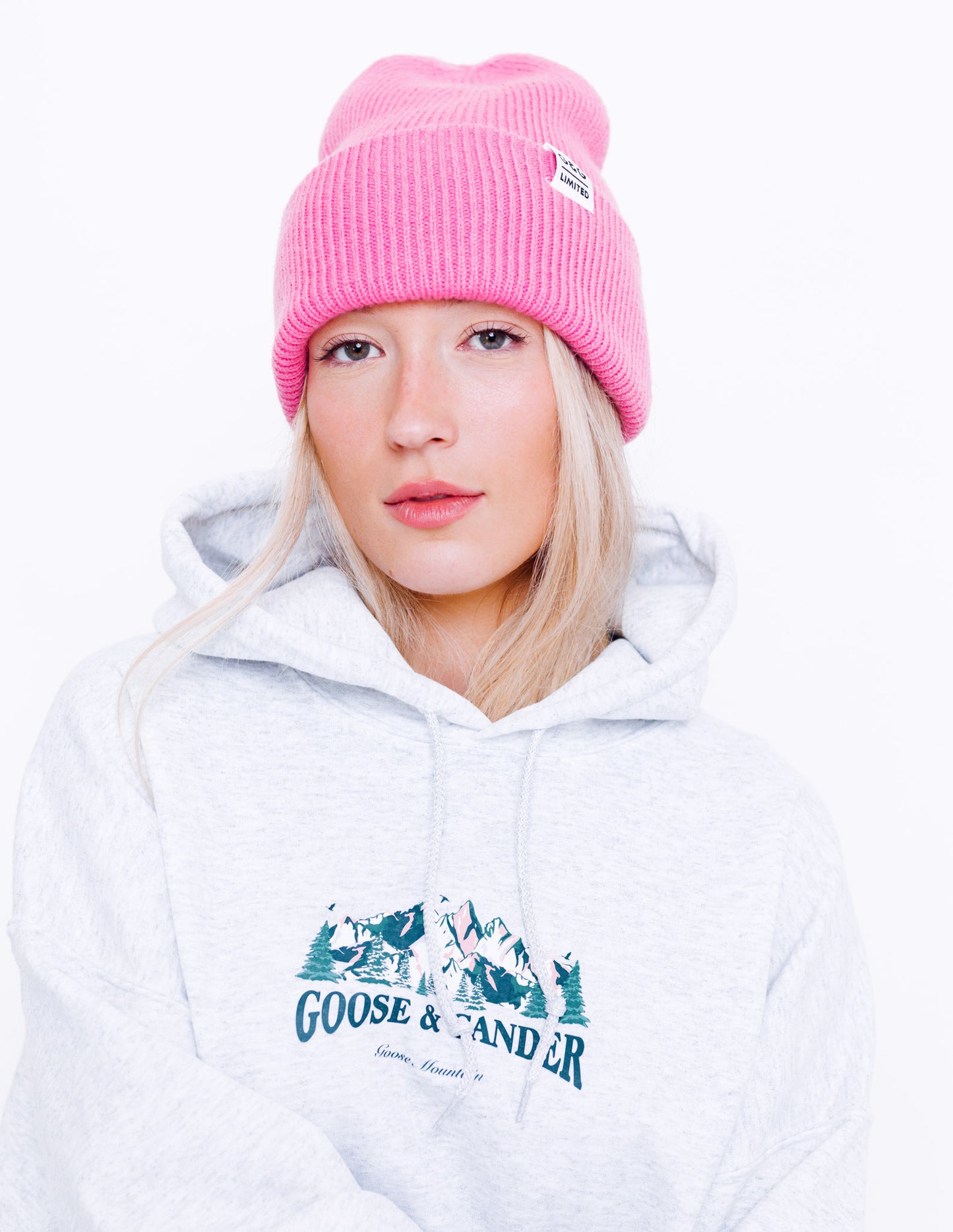 Unisex Tag Beanie - Pink