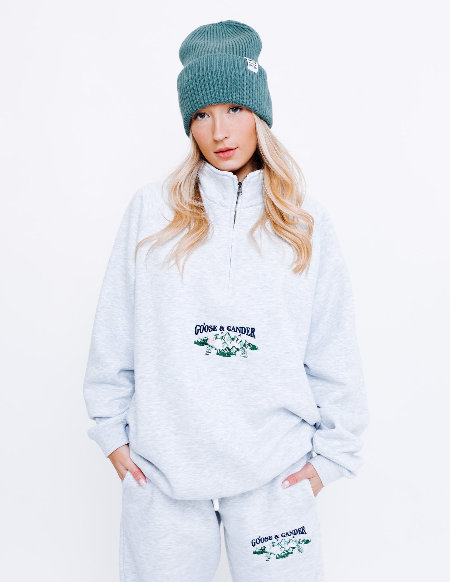 Unisex Tag Beanie - Marine Green