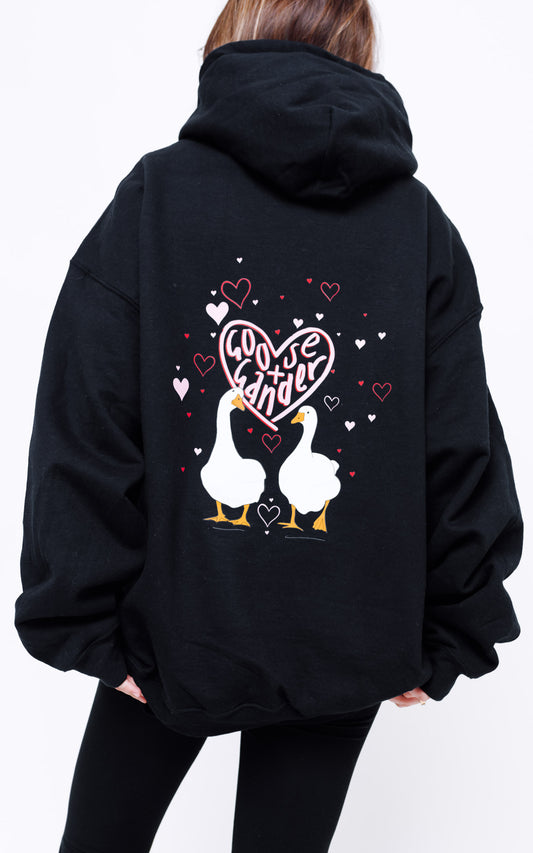 Unisex Heart Club Goose Hood - Black